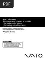 Safety Information Renseignements Relatifs À La Sécurité Información de Seguridad Informações Sobre Segurança