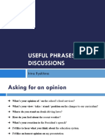 Useful Phrases For Discussions: Irina Ilyukhina