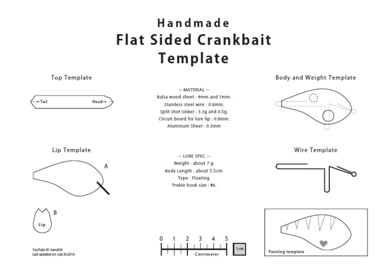 crankbait fishing lure templates Making Wooden Lures: Carving and Painting Techniques that Really Catch Fish (Fox Chapel Publishing) 11 Step-by-Step Projects for Crawlers, Chasers, Wigglers, & More with Clear, Expert Advice: Rich Rousseau: 9781565234468 Printable Crankbait and Lip Templates