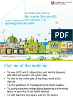 Webinar Mixed Ability A2 b1 Speaking Listening PDF