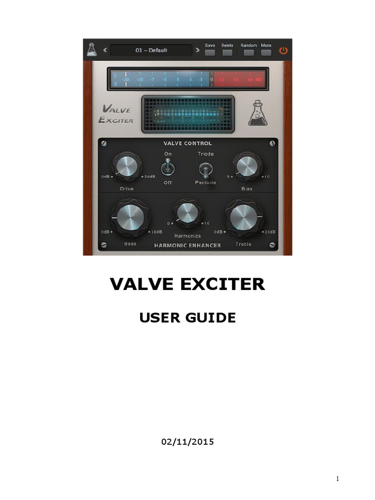 Valve Exciter User Guide Harmonics Enhancer Plugin PDF