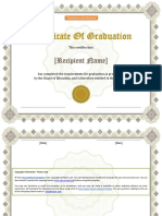Certificate of Graduation: (Recipient Name)