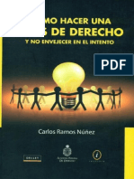 Como Hacer Una Tesis de Derecho y No Envejecer en El Intento - Carlos Ramos Nuñez