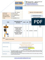 8002 - 2019 Fprovision de Tecle Electrico Felicidad Carvajal Ilatec Ltda.