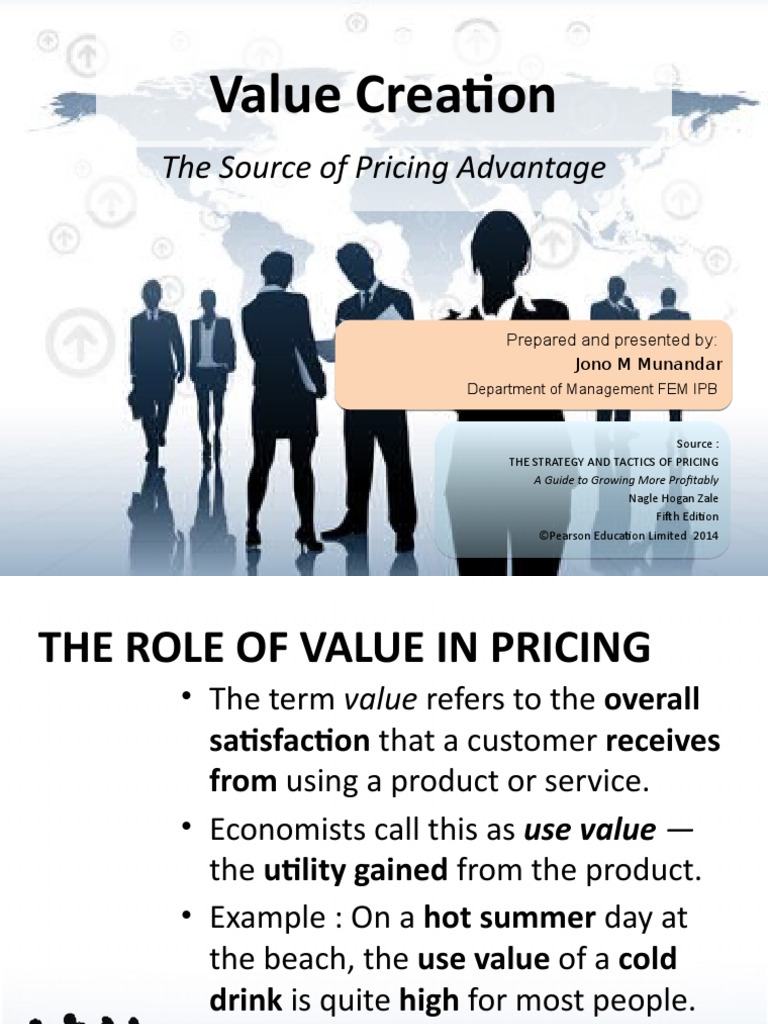 Value Creation: The Source of Pricing Advantage | PDF | Market ...