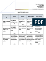 Engineering Rubric For Problem Solving