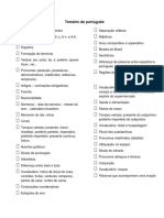 Temário de Português PDF