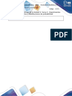 Unidad 2 Tarea 2 Experimentos Aleatorios y Distribuciones de Probabilidad