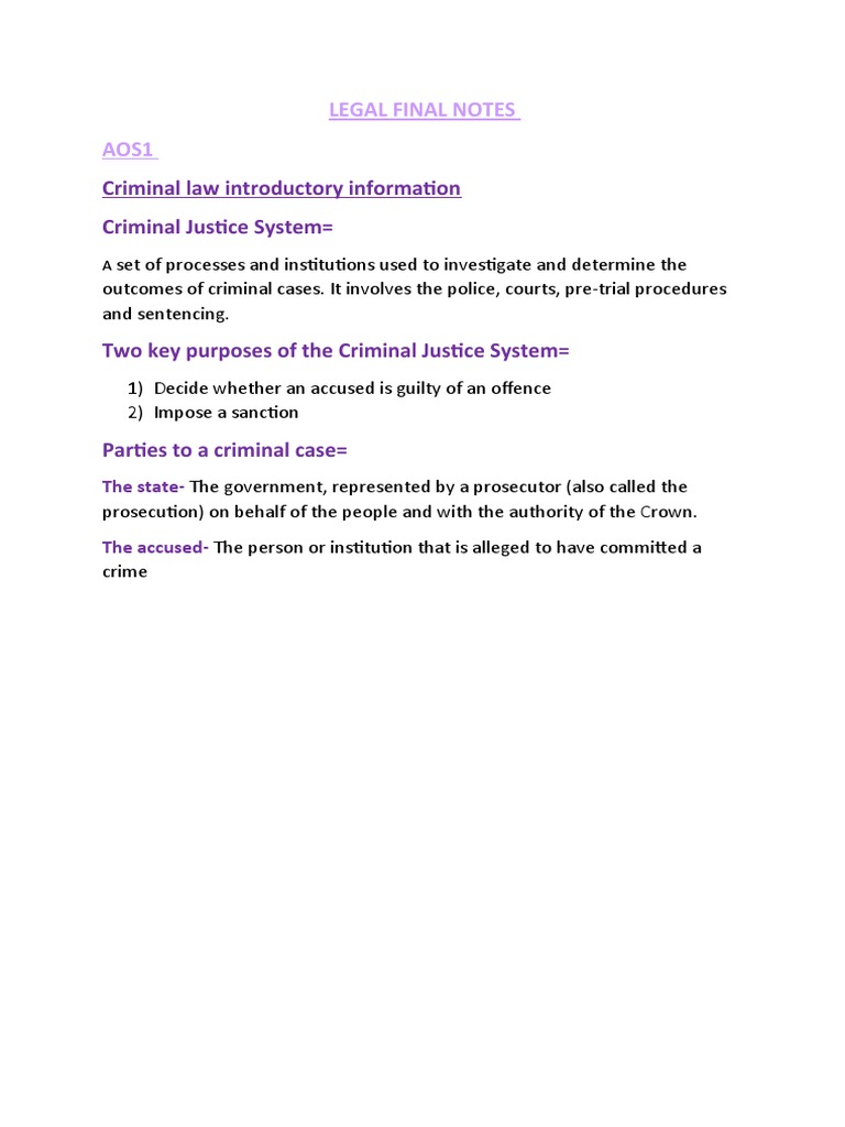 Legal Notes Full Study Design | PDF | Burden Of Proof (Law) | Plea