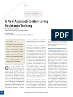 A New Approach To Monitoring Resistance Training: Keywords: Exercise Intensity Perceived Exertion Periodization