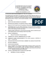 Lansing (MI) City Council Info Packet For Dec. 20, 2010 Meeting