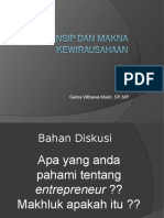 Makna serta prinsip Kewirausahaan (kuliah)