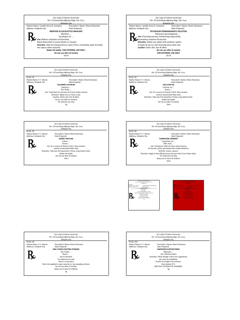 Prescription Medications for Skin & Pain Relief | PDF | Chemical Substances