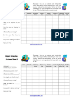 Airport Role-Play: Customs Sheet A