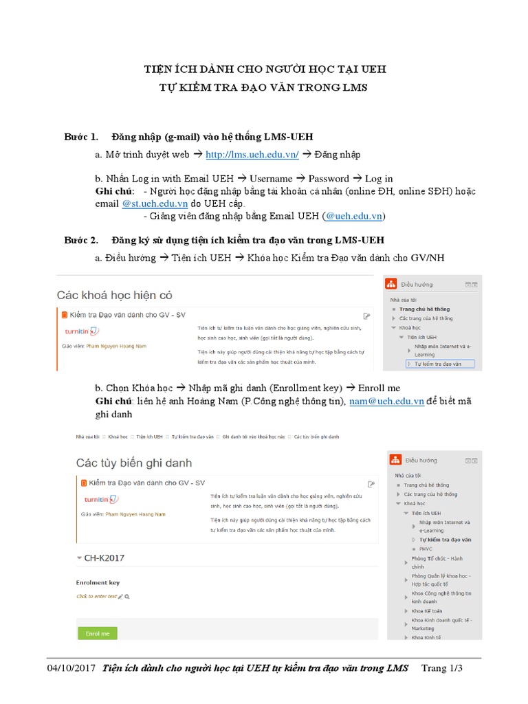 TIỆN ÍCH DÀNH CHO NGƯỜI HỌC TẠI UEH TỰ KIỂM TRA ... ( https://es.scribd.com › document › TI... ) 