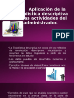 1.5 Aplicación de La Estadística Descriptiva en Las Actividades Del Administrador