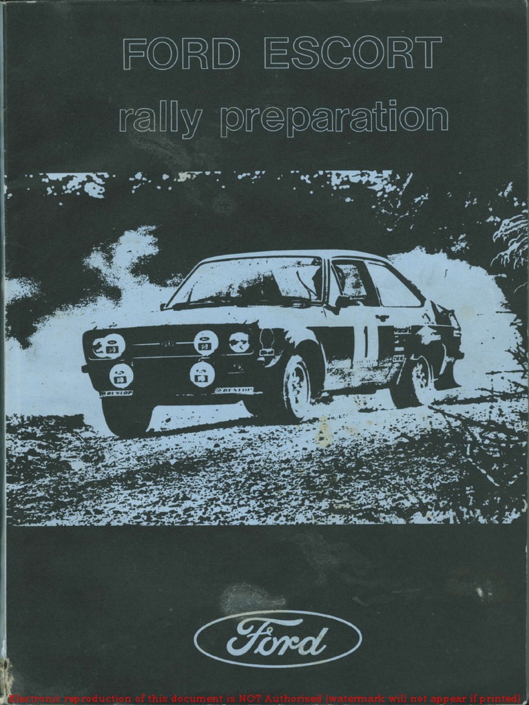 Ford Escort Mark 1 & 2 - Rally Prep Manual - Australia