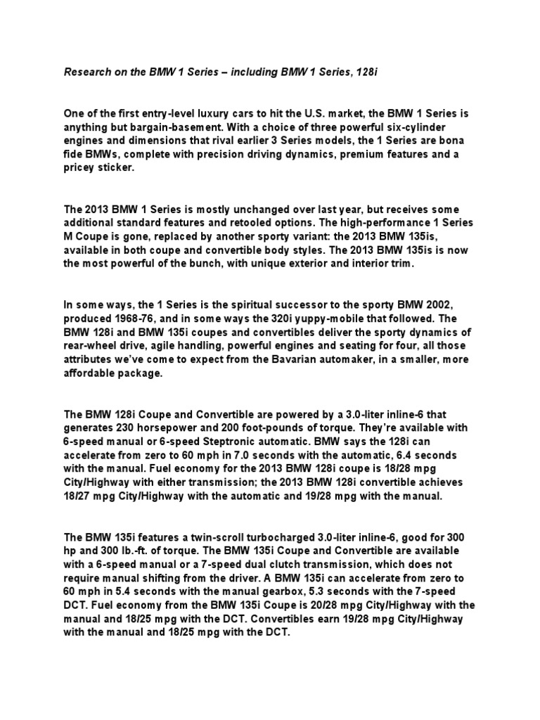 Research On The BMW 1 Series PDF Manual Transmission Transmission