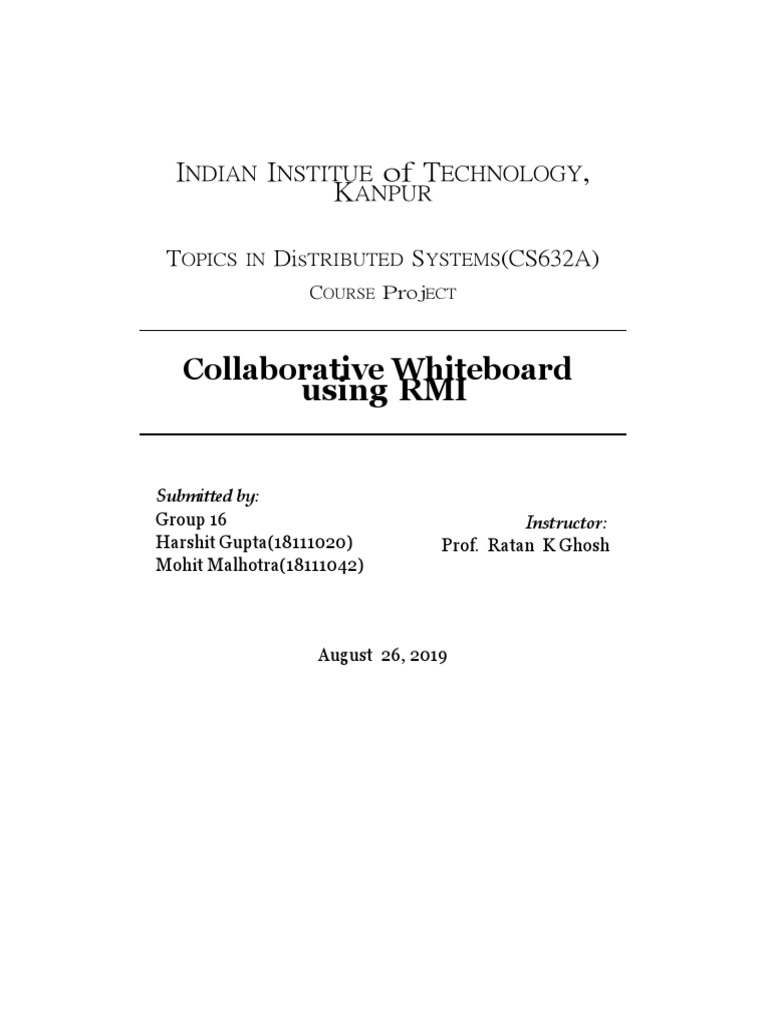 Collaborative Whiteboard System | PDF | Computer Engineering | Digital ...