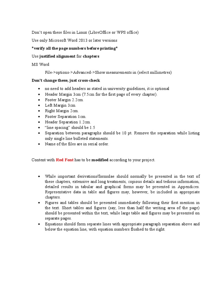 00 Important Instructions | PDF | Microsoft Word | Software