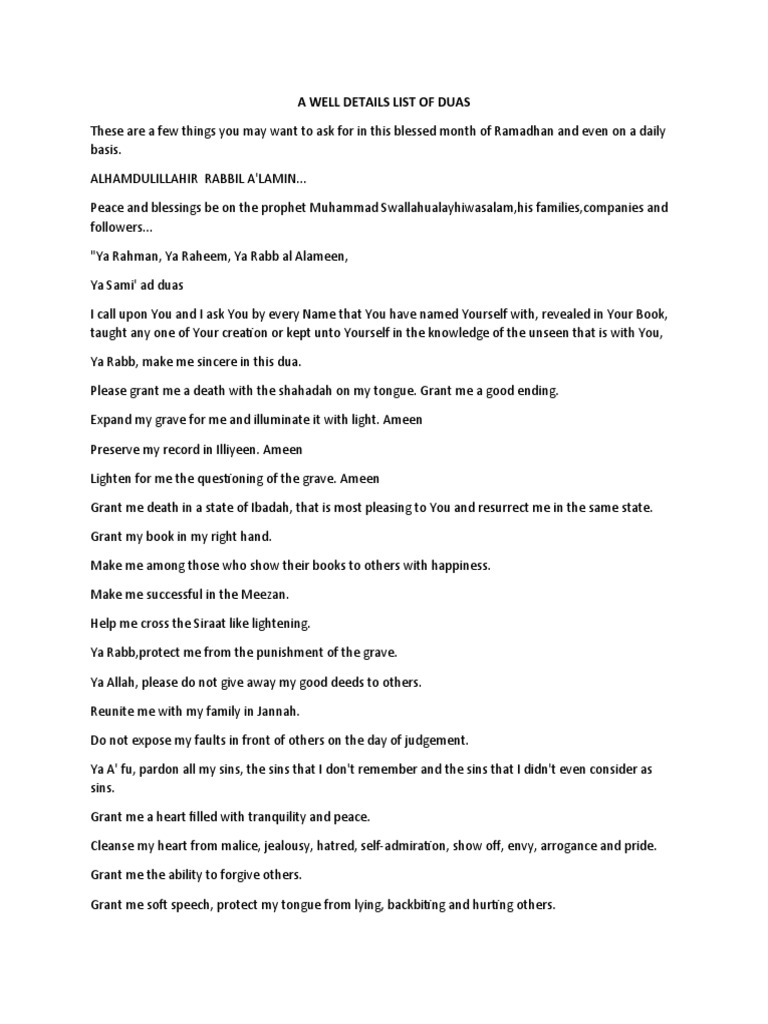 Comprehensive Dua List for Forgiveness | PDF | Religious Behaviour And ...