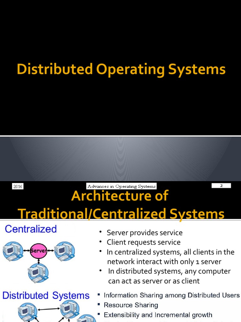 Distributed Operating Systems | PDF | Kernel (Operating System ...