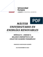 M5U3. Balance Energético A Un Colector Cilindro Parabólico. Fco Javier Rueda Guzmán