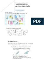 Congruency and Similarity Congruent Shapes: Mathematics Worksheet-Class 7