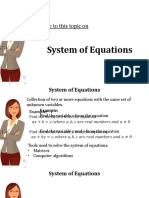 System of Equations - SB