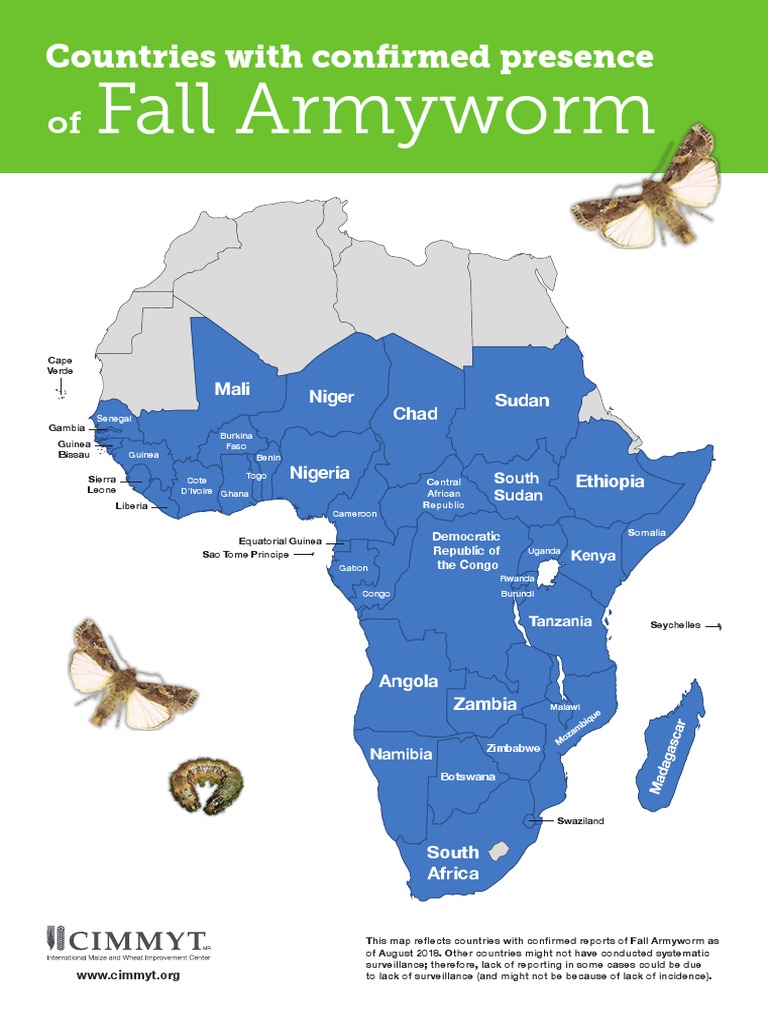 Fall Armyworm: Countries With Confirmed Presence | PDF | Guinea | Africa