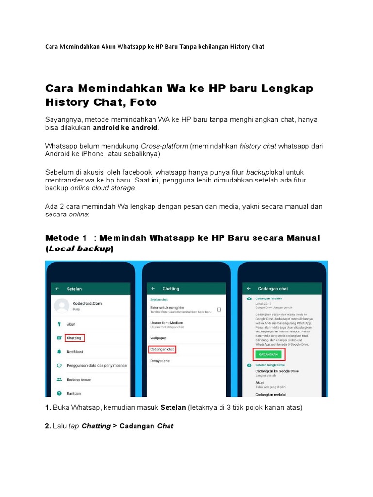 Cara Memindahkan Akun Whatsapp Ke HP Baru Tanpa Kehilangan History Chat