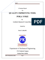 Quality Improving Tool Poka-Yoke: Department of Mechanical Engineering