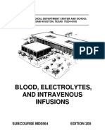 US Army Medical Course MD0564200 Blood Electrolytes and Intravenous Infusions