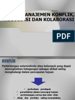 Manajemen Konflik, Negosiasi, Kolaborasi