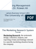 Marketing Management With Dr. Rizwan Ali The University of Lahore
