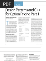 Design Pattern in Option Pricing Part I