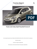 Fuse Box Opel Corsa D