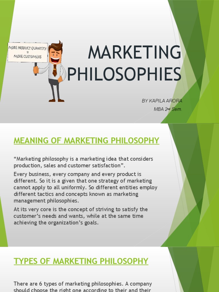 Overview of Marketing Philosophies | PDF | Customer | Marketing