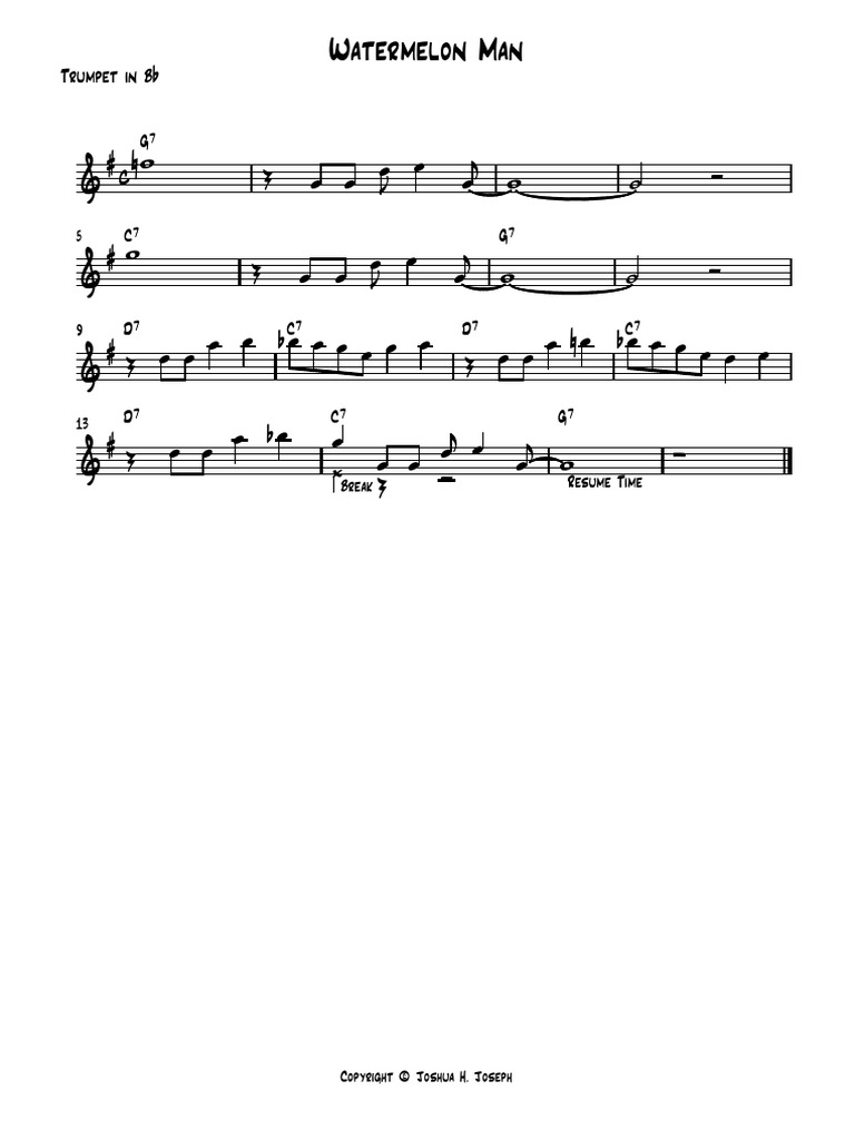 Watermelon Man - Trumpet | PDF