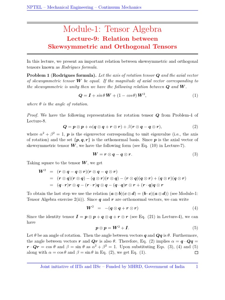 Lec9 Pdf Tensor Rotation