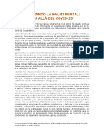 Mejorando La Salud Mental Más Allá Del Covid