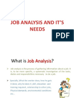 Job Analysis and IT Needs