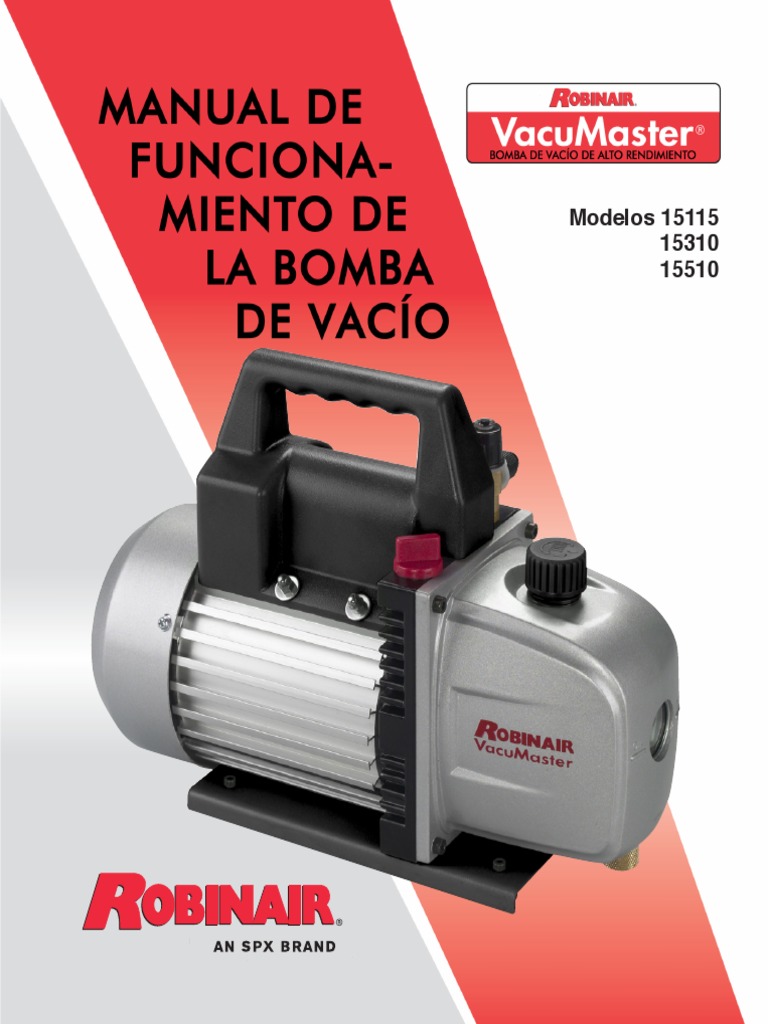 Manual Bomba de Vacio PDF Enchufes y tomas de corriente alterna Bomba