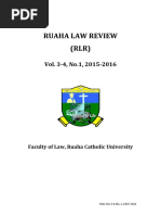 Ruaha Law Review (RLR) : Vol. 3-4, No.1, 2015-2016