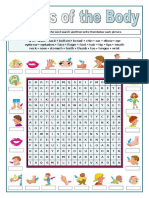 Parts of The Body Wordsearch
