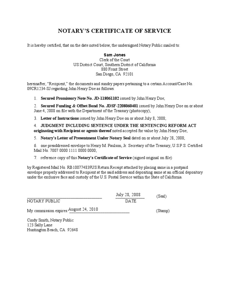 Certificate of Service PDF