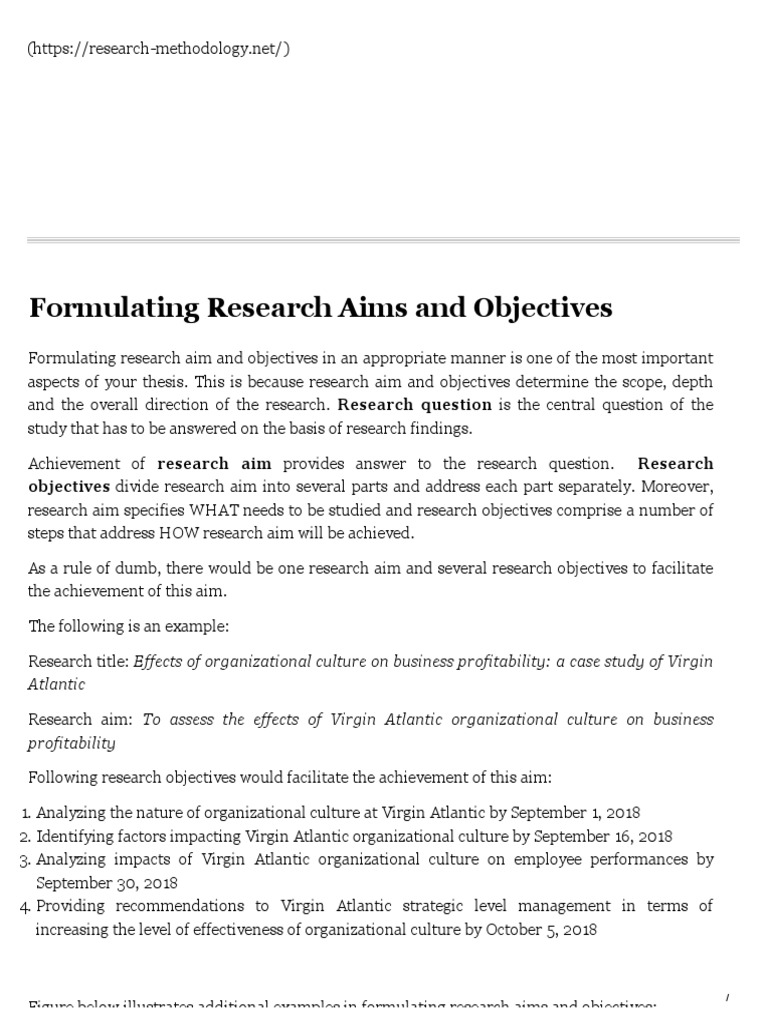 formulating research objectives pdf