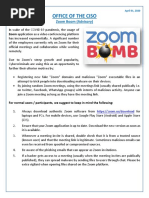 Advisory On Zoom Bombing PDF