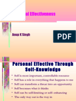 Personal Effectiveness: Anup K Singh