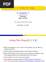 Analog Filter Design PDF